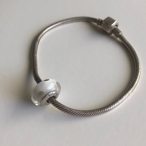 White/Clear Pandora Bead